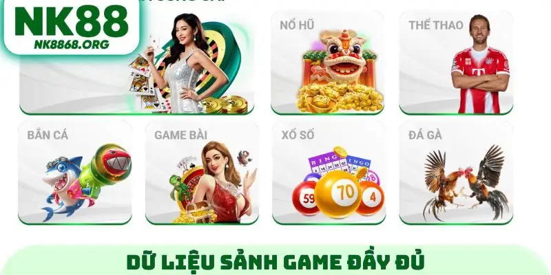 Dữ liệu sảnh game đầy đủ